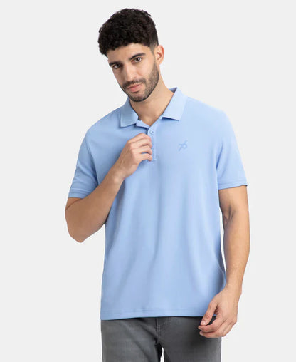 Jockey AM38 Men's Microfiber Fabric Solid Half Sleeve Polo T-Shirt with StayDry & StayFresh Technology