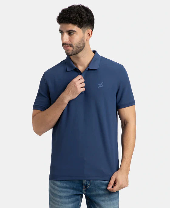 Jockey AM38 Men's Microfiber Fabric Solid Half Sleeve Polo T-Shirt with StayDry & StayFresh Technology