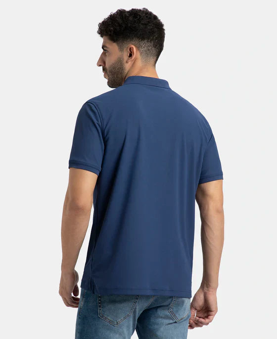 Jockey AM38 Men's Microfiber Fabric Solid Half Sleeve Polo T-Shirt with StayDry & StayFresh Technology
