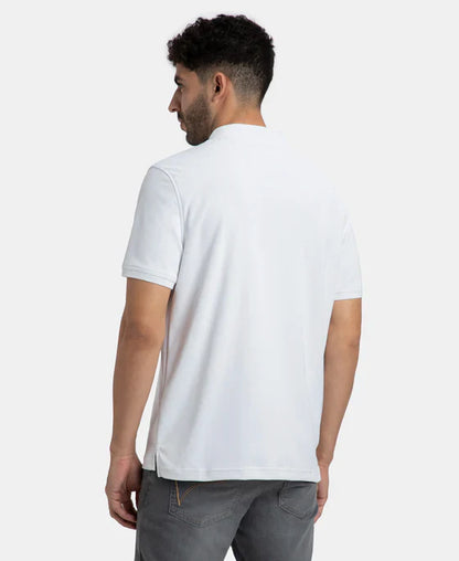 Jockey AM38 Men's Microfiber Fabric Solid Half Sleeve Polo T-Shirt with StayDry & StayFresh Technology