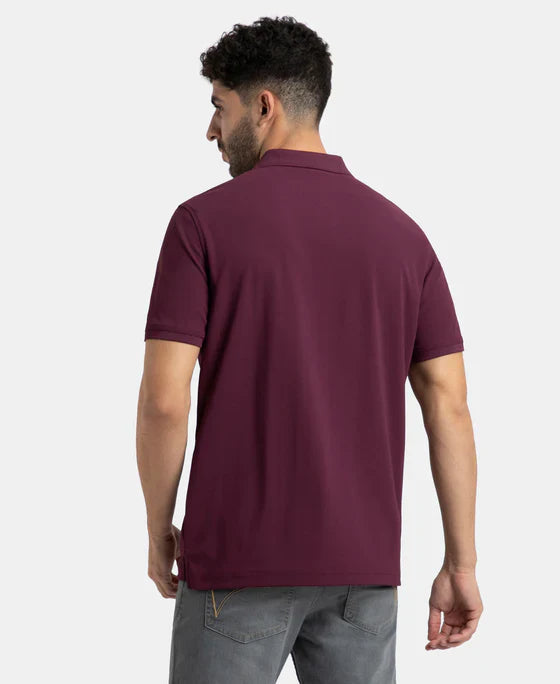 Jockey AM38 Men's Microfiber Fabric Solid Half Sleeve Polo T-Shirt with StayDry & StayFresh Technology