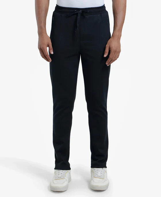 Jockey AM44 Men's  Super Combed Cotton Rich Pique Slim Fit Trackpants with Side Zipper Pockets