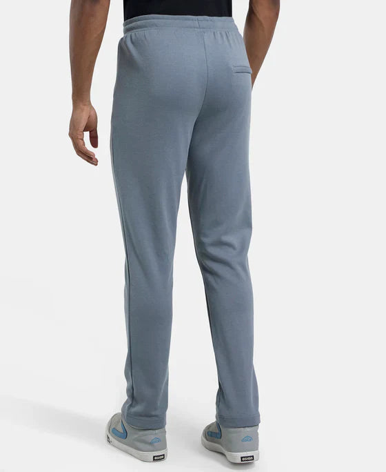 Jockey AM44 Men's  Super Combed Cotton Rich Pique Slim Fit Trackpants with Side Zipper Pockets
