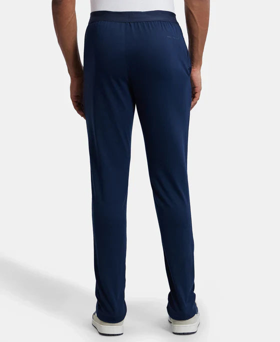 Jockey AM49 Men's Super Combed Cotton Rich Slim Fit Trackpants with Side and Zipper Media Pockets