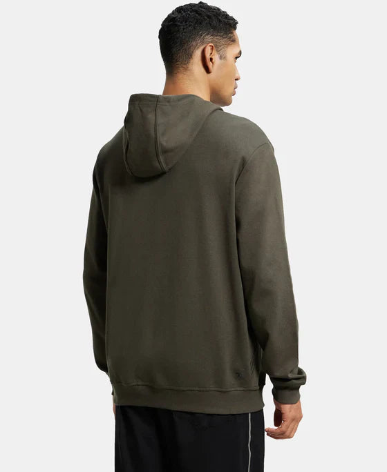 Jockey AM61 Men's Super Combed Cotton Rich Pique Fabric Ribbed Cuff Hoodie Jacket