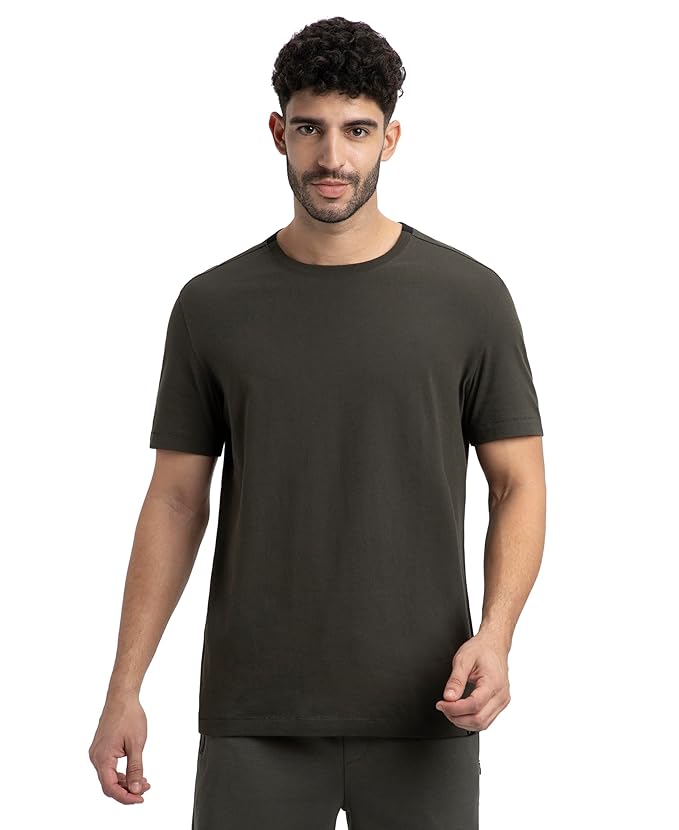 Jockey AM69 Men's Super Combed Cotton Round Neck Half Sleeve T-Shirt