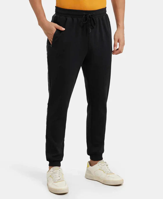 Jockey AM71 Men's Super Combed Cotton Rich Slim Fit Jogger with Zipper Pockets