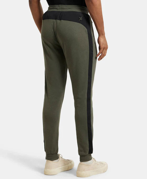 Jockey AM71 Men's Super Combed Cotton Rich Slim Fit Jogger with Zipper Pockets
