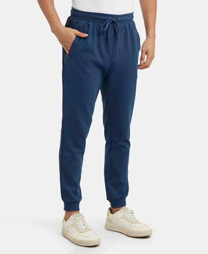 Jockey AM71 Men's Super Combed Cotton Rich Slim Fit Jogger with Zipper Pockets