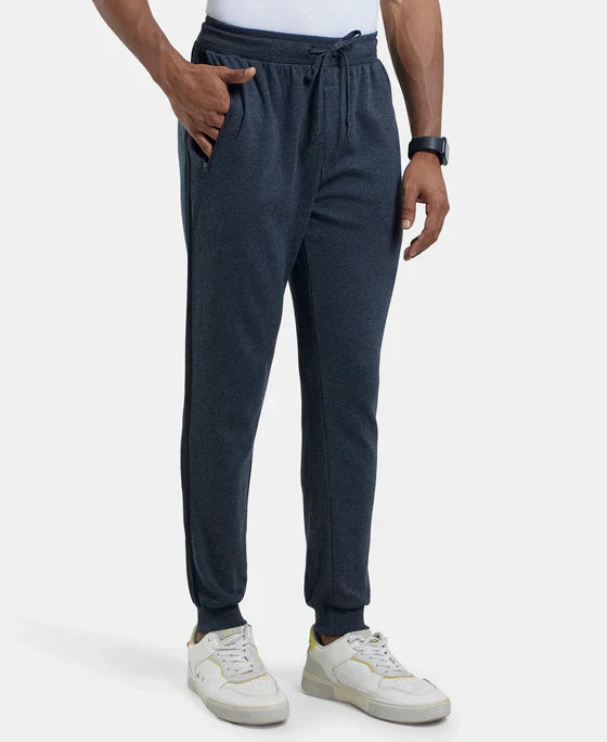 Jockey AM71 Men's Super Combed Cotton Rich Slim Fit Jogger with Zipper Pockets
