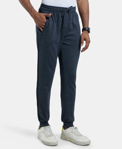 Jockey AM71 Men's Super Combed Cotton Rich Slim Fit Jogger with Zipper Pockets