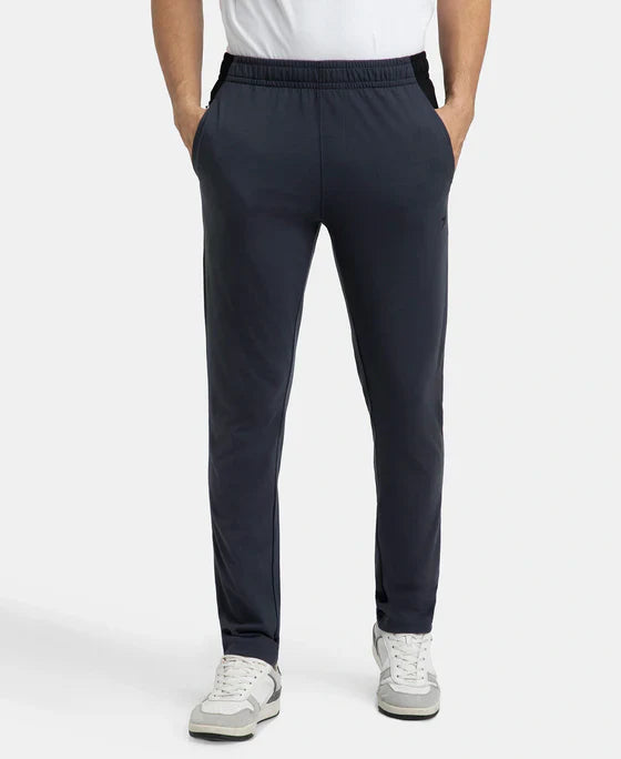Jockey AM75 Men's Super Cotton Slim Fit Trackpant with Zipper Media Pocket
