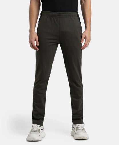 Jockey AM75 Men's Super Cotton Slim Fit Trackpant with Zipper Media Pocket