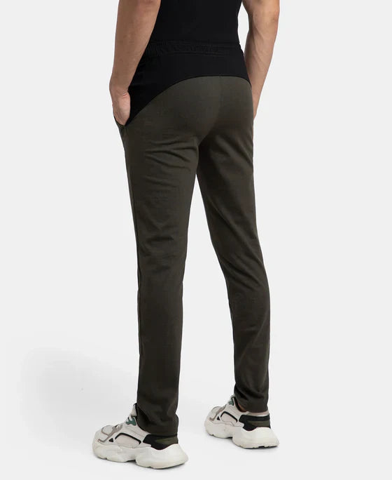 Jockey AM75 Men's Super Cotton Slim Fit Trackpant with Zipper Media Pocket