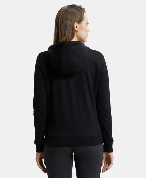 Jockey AW30 Women's Super Combed Cotton French Terry Fabric Hoodie Jacket with Side Pockets