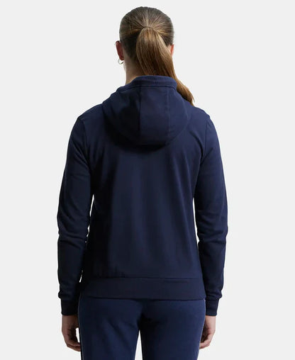 Jockey AW30 Women's Super Combed Cotton French Terry Fabric Hoodie Jacket with Side Pockets