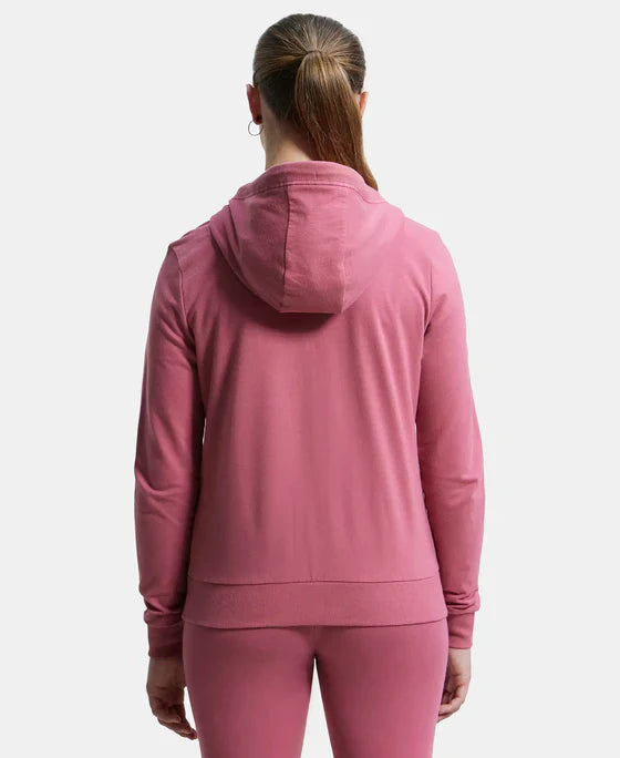 Jockey AW30 Women's Super Combed Cotton French Terry Fabric Hoodie Jacket with Side Pockets