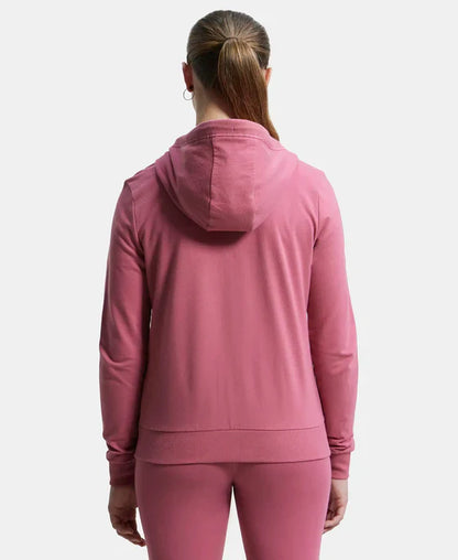 Jockey AW30 Women's Super Combed Cotton French Terry Fabric Hoodie Jacket with Side Pockets