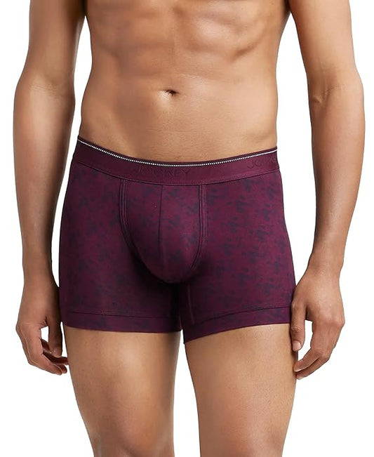 Jockey EL09 Men's Super Combed Cotton Elastane Stretch Printed Trunk with StayFresh Properties