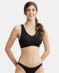 Jockey ES04 Women's Wirefree Padded Super Combed Cotton Elastane Stretch Full Coverage Lounge & Sleep Bra with Removable Pads