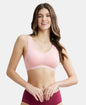 Jockey ES04 Women's Wirefree Padded Super Combed Cotton Elastane Stretch Full Coverage Lounge & Sleep Bra with Removable Pads