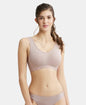 Jockey ES04 Women's Wirefree Padded Super Combed Cotton Elastane Stretch Full Coverage Lounge & Sleep Bra with Removable Pads