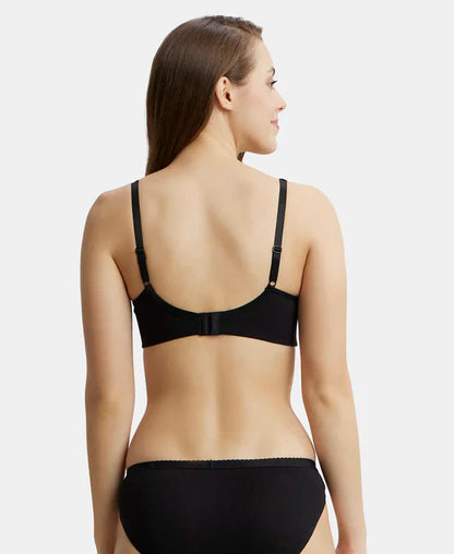 Jockey FE41 Wirefree Non-Padded Super Combed Cotton Elastane Full Coverage Plus Size Everyday Bra with Concealed Shaper Panel and Broad Fabric Straps