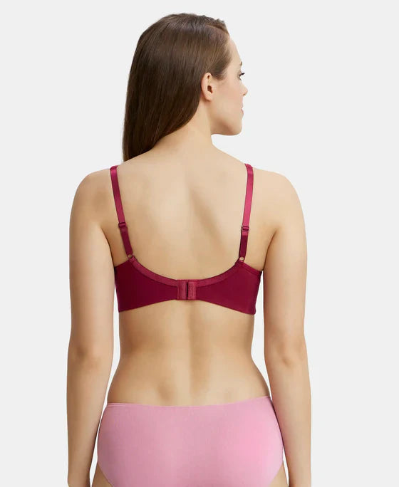 Jockey FE41 Wirefree Non-Padded Super Combed Cotton Elastane Full Coverage Plus Size Everyday Bra with Concealed Shaper Panel and Broad Fabric Straps
