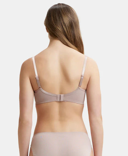 Jockey FE41 Wirefree Non-Padded Super Combed Cotton Elastane Full Coverage Plus Size Everyday Bra with Concealed Shaper Panel and Broad Fabric Straps