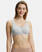 Jockey FE41 Wirefree Non-Padded Super Combed Cotton Elastane Full Coverage Plus Size Everyday Bra with Concealed Shaper Panel and Broad Fabric Straps