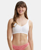 Jockey FE41 Wirefree Non-Padded Super Combed Cotton Elastane Full Coverage Plus Size Everyday Bra with Concealed Shaper Panel and Broad Fabric Straps