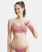 Jockey FE74 Women's Wirefree Seamfree Non-Padded Micro Touch Nylon Elastane Stretch Full Coverage Bra with Optional Cross Back Styling