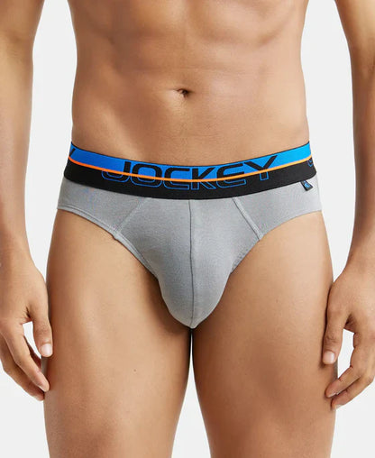 Jockey FP02 Men's Super Combed Cotton Rib Solid Brief with Ultrasoft Waistband