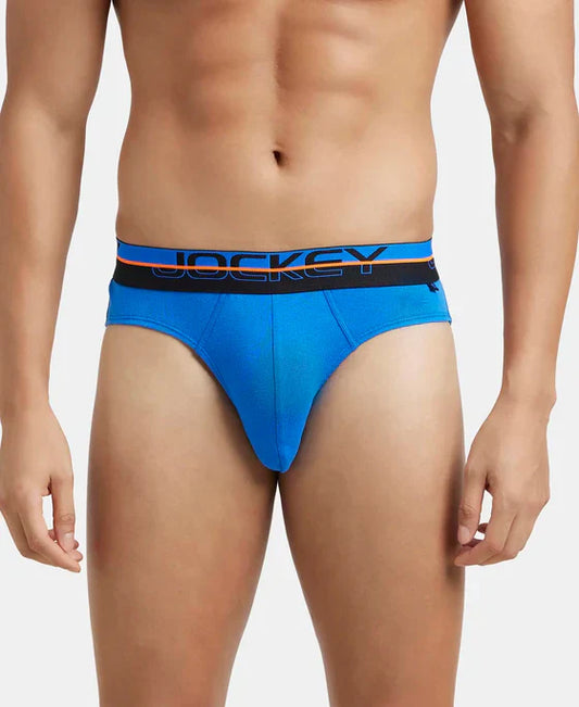 Jockey FP02 Men's Super Combed Cotton Rib Solid Brief with Ultrasoft Waistband