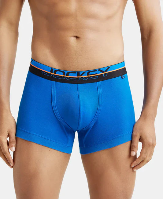 Jockey FP03 Men's Super Combed Cotton Rib Solid Trunk with Ultrasoft Waistband