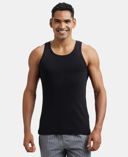 Jockey FP04 Men's Super Combed Cotton Rib Round Neck Sleeveless Vest