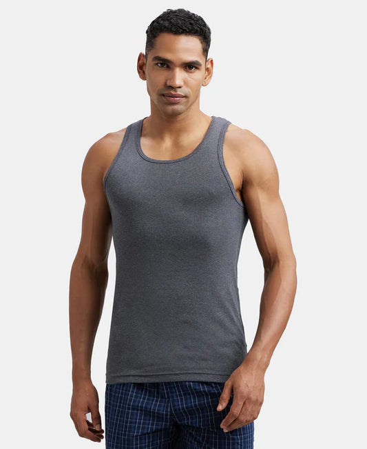 Jockey FP04 Men's Super Combed Cotton Rib Round Neck Sleeveless Vest