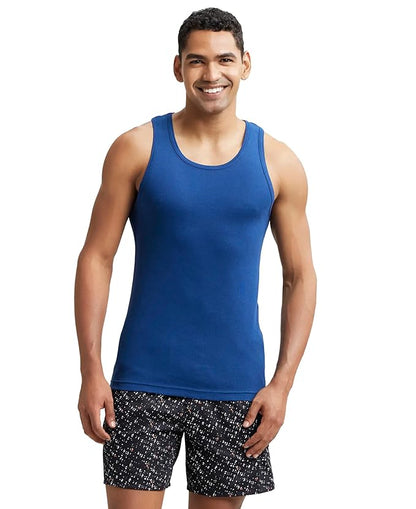 Jockey FP04 Men's Super Combed Cotton Rib Round Neck Sleeveless Vest