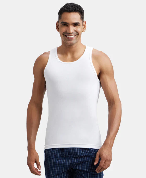 Jockey FP04 Men's Super Combed Cotton Rib Round Neck Sleeveless Vest