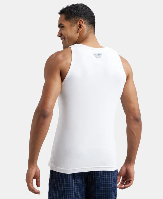 Jockey FP04 Men's Super Combed Cotton Rib Round Neck Sleeveless Vest