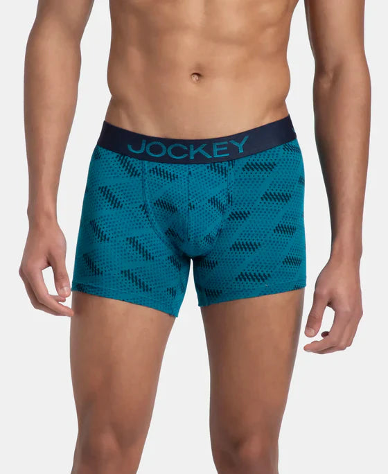 Jockey FP23 Men's Super Combed Cotton Elastane Stretch Printed Trunk with Ultrasoft Waistband
