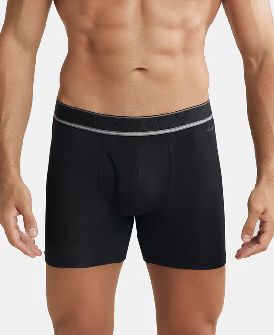 Jockey HG17 Men's Tencel Micro Modal Elastane Stretch Solid Boxer Brief with Natural Stay Fresh Properties