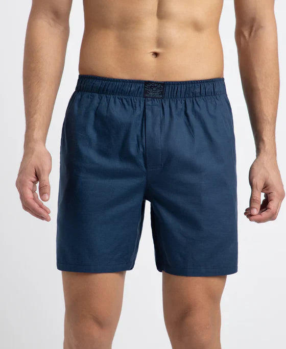 Jockey HG18 Men's Tencel Lyocell Cotton Checkered Boxer Shorts with Side Pocket