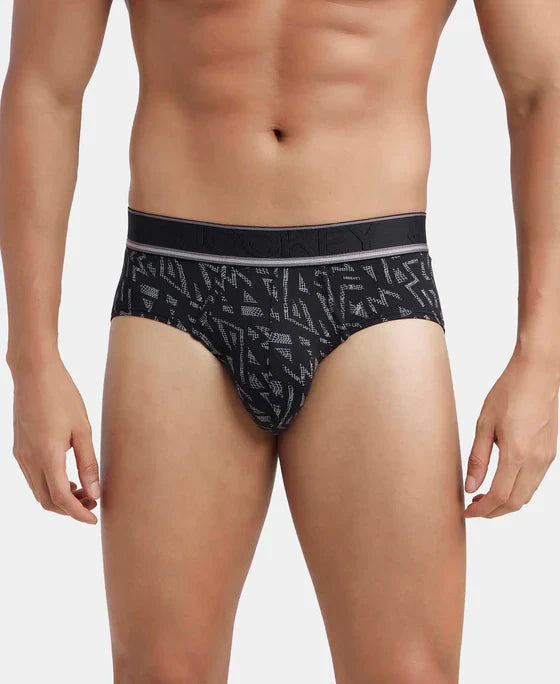 Jockey HG29 Men's Tencel Micro Modal Elastane Stretch Printed Brief with Natural StayFresh Properties