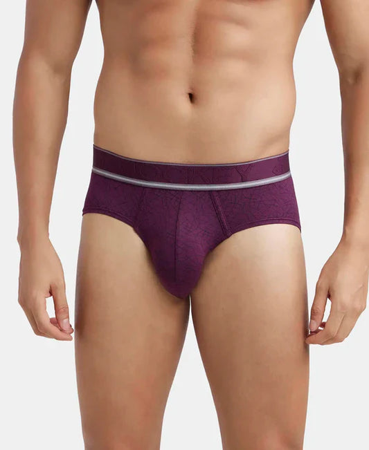 Jockey HG29 Men's Tencel Micro Modal Elastane Stretch Printed Brief with Natural StayFresh Properties