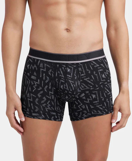 Jockey HG30 Men's Tencel Micro Modal Elastane Stretch Printed Trunk with Natural Stay Fresh Properties