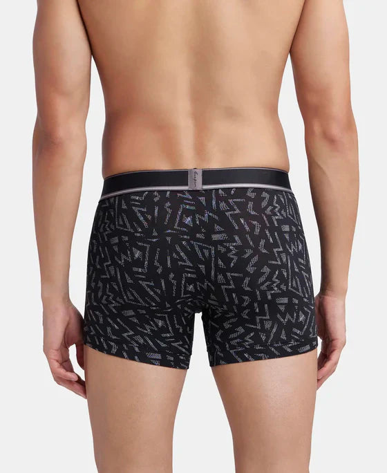 Jockey HG30 Men's Tencel Micro Modal Elastane Stretch Printed Trunk with Natural Stay Fresh Properties