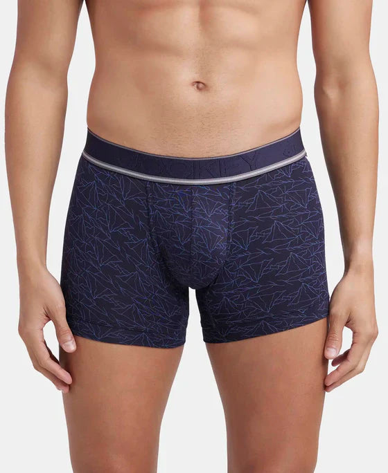Jockey HG30 Men's Tencel Micro Modal Elastane Stretch Printed Trunk with Natural Stay Fresh Properties