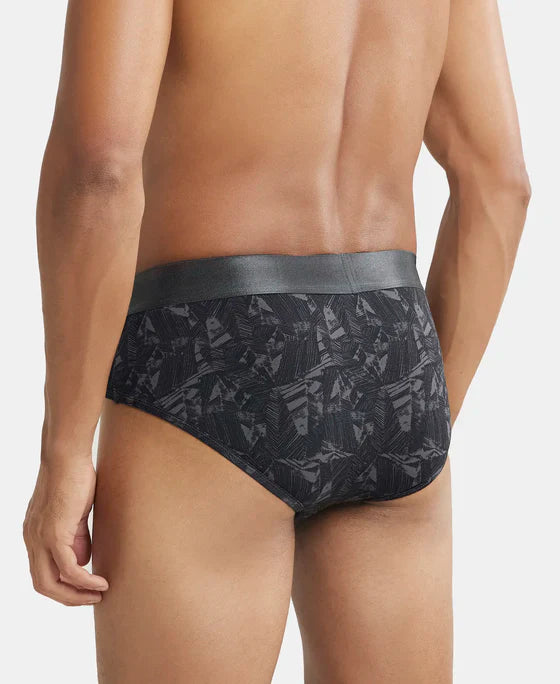 Jockey IC29 Men's Tactel Microfiber Elastane Stretch Printed Brief with Moisture Move Properties