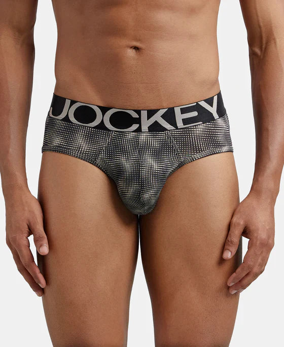 Jockey IC29 Men's Tactel Microfiber Elastane Stretch Printed Brief with Moisture Move Properties